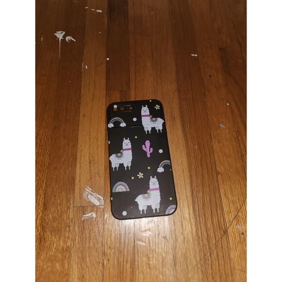 Llama Printed Iphone 8 Plus Hard Plastic Card - Picture 1 of 2